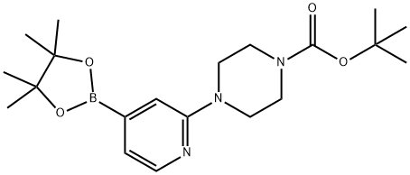 4-[4-(4,4,5,5-Tetramethyl-[1,3,2]dioxaborolan-2-yl)-pyridin-2-yl]-piperazine-1-carboxylic acid tert-butyl
 ester Structure