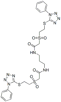 N,N'-Trimethylenebis[2-(1-phenyl-1H-tetrazol-5-ylthio)ethylsulfonylacetamide] Structure