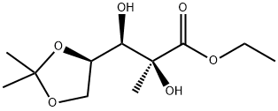 4,5-O-イソプロピリデン-2-C-メチル-D-アラビノネート 化学構造式