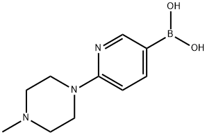 (6-(4-メチルピペラジン-1-イル)ピリジン-3-イル)ボロン酸 化学構造式