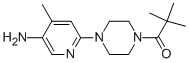 1-[4-(5-AMINO-4-METHYLPYRIDIN-2-YL)PIPERAZIN-1-YL]-2,2-DIMETHYLPROPAN-1-ONE 结构式