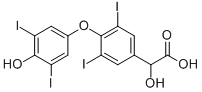 Α-羟基四碘甲状腺乙酸, 93647-48-4, 结构式