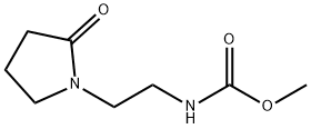 Carbamic  acid,  N-[2-(2-oxo-1-pyrrolidinyl)ethyl]-,  methyl  ester 化学構造式