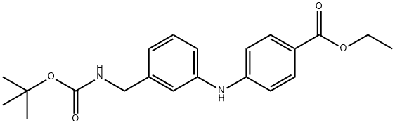 N-(3-BOC-AMINOMETHYLPHENYL)-N-4-(CARBETHOXYPHENYL)AMINE
 化学構造式