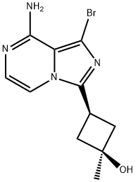 Cyclobutanol, 3-(8-aMino-1-broMoiMidazo[1,5-a]pyrazin-3-yl)-1-Methyl-, cis-|3-(8-AMINO-1-BROMO-IMIDAZO[1,5-A]PYRAZIN-3-YL)-1-METHYL-CYCLOBUTANOL