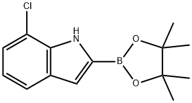 7-Chloroindole-2-boronic acid, pinacol ester Struktur