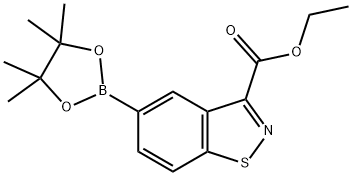 3-ETHOXYCARBONYL-1,2-BENZISOTHIAZOLE-5-BORONIC ACID PINACOL ESTER,936923-42-1,结构式