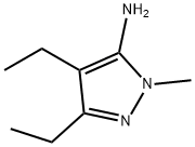 3,4-二乙基-1-甲基-1H-吡唑-5-胺 结构式