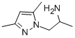 1H-Pyrazole-1-ethanamine,  -alpha-,3,5-trimethyl-|1-(3,5-二甲基-1H-吡唑-1-基)丙-2-胺