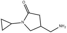 4-(AMINOMETHYL)-1-CYCLOPROPYLPYRROLIDIN-2-ONE, 936940-46-4, 结构式