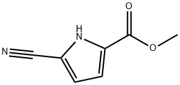 5-氰基-1H-吡咯-2-甲酸甲酯,937-19-9,结构式