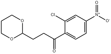 2'-CHLORO-3-(1,3-DIOXAN-2-YL)-4'-NITROPROPIOPHENONE|1-(2-氯-4-硝基苯基)-3-(1,3-二氧六环-2-基)丙-1-酮