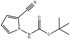 tert-butyl 2-cyano-1H-pyrrol-1-ylcarbaMate 化学構造式