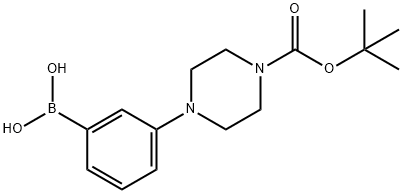 (3-(4-(叔-丁氧基羰基)哌嗪-1-基)苯基)硼酸,937048-39-0,结构式