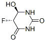 2,4(1H,3H)-Pyrimidinedione,5-fluorodihydro-6-hydroxy-,trans-(9CI) 化学構造式