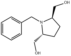 (trans)-1-Benzylpyrrolidine-2,5-diyl)dimethanol Struktur