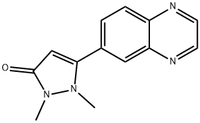 3H-Pyrazol-3-one, 1,2-dihydro-1,2-diMethyl-5-(6-quinoxalinyl)- Struktur