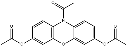 10-ACETYL-PHENOXAZINE-3,7-DIOL DIACETATE Struktur