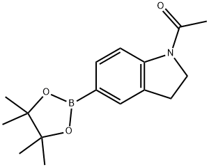 1-[5-(4,4,5,5-四甲基-1,3,2-二氧杂环硼烷-2-基)-2,3-二氢-1H-吲哚-1-基]乙烷-1-酮,937591-32-7,结构式