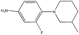 3-Fluoro-4-(3-methyl-1-piperidinyl)aniline Structure