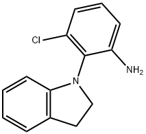 3-chloro-2-(2,3-dihydro-1H-indol-1-yl)aniline Structure