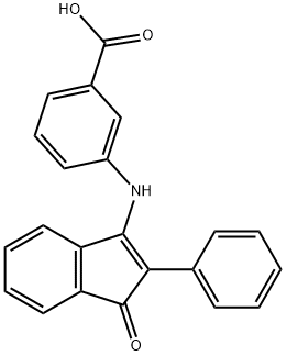 3-[(1-oxo-2-phenyl-1H-inden-3-yl)amino]benzenecarboxylic acid Structure