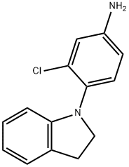 3-chloro-4-(2,3-dihydro-1H-indol-1-yl)aniline Structure