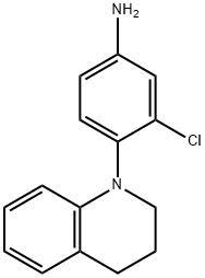3-Chloro-4-[3,4-dihydro-1(2H)-quinolinyl]aniline 化学構造式