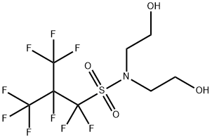 1,1,2,3,3,3-hexafluoro-N,N-bis(2-hydroxyethyl)-2-(trifluoromethyl)propane-1-sulphonamide,93762-12-0,结构式