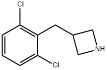 3-[(2,6-ジクロロフェニル)メチル]アゼチジン 化学構造式