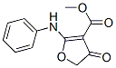 3-Furancarboxylic  acid,  4,5-dihydro-4-oxo-2-(phenylamino)-,  methyl  ester Structure