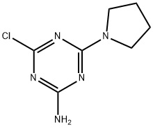 4-Chloro-6-(1-pyrrolidinyl)-1,3,5-triazin-2-ylamine,937670-30-9,结构式