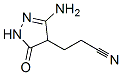 1H-Pyrazole-4-propanenitrile,  3-amino-4,5-dihydro-5-oxo- Structure