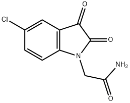 2-(5-chloro-2,3-dioxo-2,3-dihydro-1H-indol-1-yl)acetamide 结构式