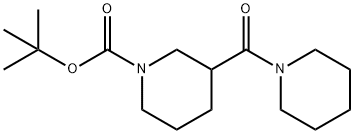 1-BOC-3-(1-PIPERIDINYLCARBONYL)PIPERIDINE 化学構造式