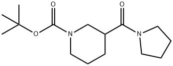 3-(吡咯烷-1-羰基)哌啶-1-甲酸叔丁酯 结构式