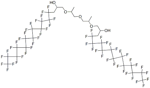 1,1'-[oxybis[(1-methylethylene)oxy]]bis[4,4,5,5,6,6,7,7,8,8,9,9,10,10,11,11,12,12,13,13,14,14,15,15,15-pentacosafluoropentadecan-2-ol] Structure