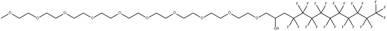 33,33,34,34,35,35,36,36,37,37,38,38,39,39,40,40,41,41,42,42,42-henicosafluoro-2,5,8,11,14,17,20,23,26,29-decaoxadotetracontan-31-ol Structure