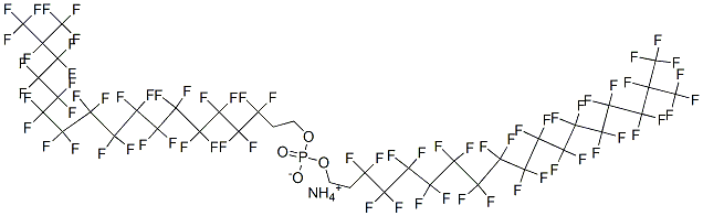 ammonium bis[3,3,4,4,5,5,6,6,7,7,8,8,9,9,10,10,11,11,12,12,13,13,14,14,15,15,16,16,17,18,18,18-dotriacontafluoro-17-(trifluoromethyl)octadecyl] phosphate Structure