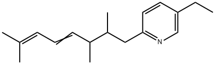 5-ethyl-2-(2,3,7-trimethylocta-4,6-dienyl)pyridine Struktur