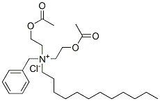 bis[2-(acetoxy)ethyl]benzyldodecylammonium chloride Structure