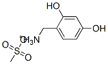 4-(アミノメチル)-1,3-ベンゼンジオール・メタンスルホン酸 化学構造式