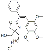 2-[1-phenyl-2-(2,4,5-trimethoxyphenyl)vinyl]-2-oxazoline-4,4-dimethanol hydrochloride,93777-58-3,结构式