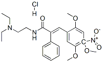 N-[2-(diethylamino)ethyl]-4-nitro-alpha-[(2,4,5-trimethoxyphenyl)methylene]phenylacetamide monohydrochloride,93777-62-9,结构式