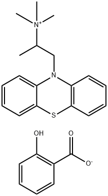 tri(methyl)[alpha-methyl-10H-phenothiazin-10-ylethyl]ammonium salicylate Structure