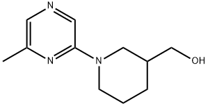 [1-(6-メチルピラジン-2-イル)ピペリド-3-イル]メタノール 化学構造式
