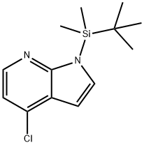 1H-Pyrrolo[2,3-b]pyridine, 4-chloro-1-[(1,1-dimethylethyl)dimethylsilyl]- Struktur