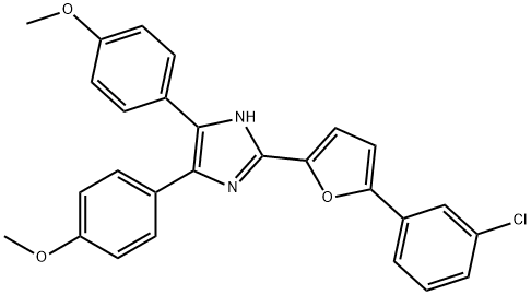 2-[5-(3-Chlorophenyl)-2-furanyl]-4,5-bis(4-methoxyphenyl)-1H-imidazole|2-[5-(3-Chlorophenyl)-2-furanyl]-4,5-bis(4-methoxyphenyl)-1H-imidazole