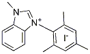 3-メシチル-1-メチル-1H-ベンゾイミダゾリウムヨージド 化学構造式