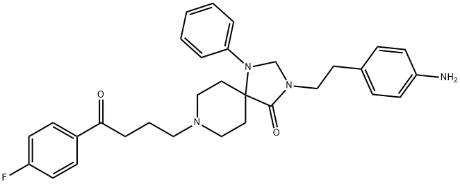 N-(p-Aminophenethyl)spiperone Struktur